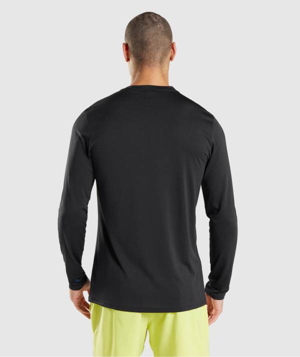 Panske Mikiny Gymshark Arrival Long Sleeve Čierne | TR2041836